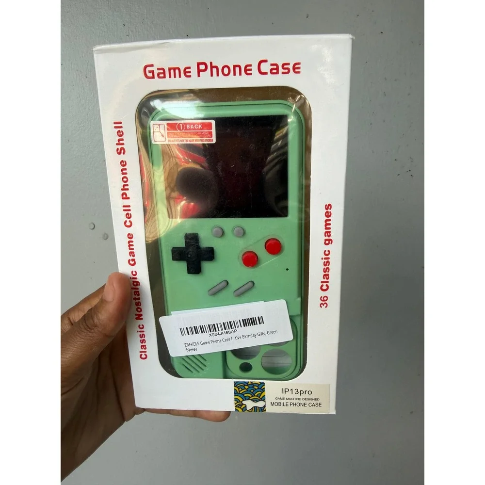 Game Phone Case for iPhone 13 Pro Retro 36 Classic Games Green NEW